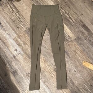 High-Waisted Olive Green Women's Lulu Lemon Leggings